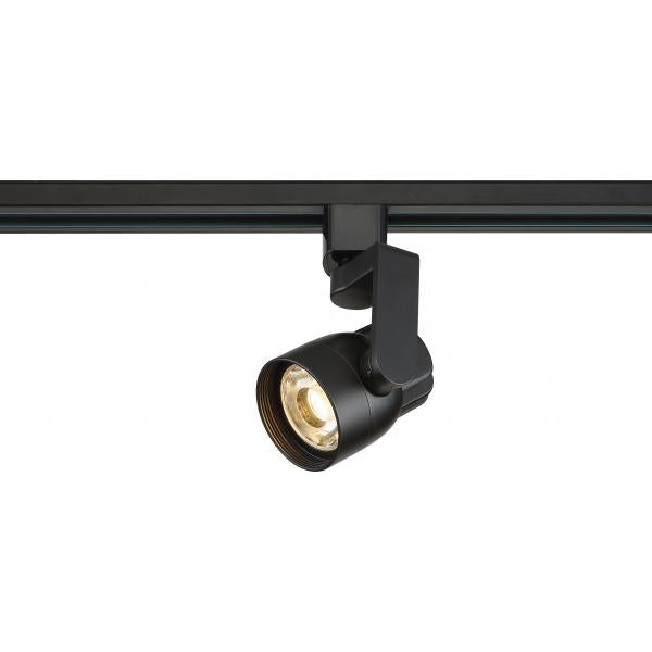 1 Light - LED - 12W Track Head - Angle Arm - Black - 24 Deg. Beam