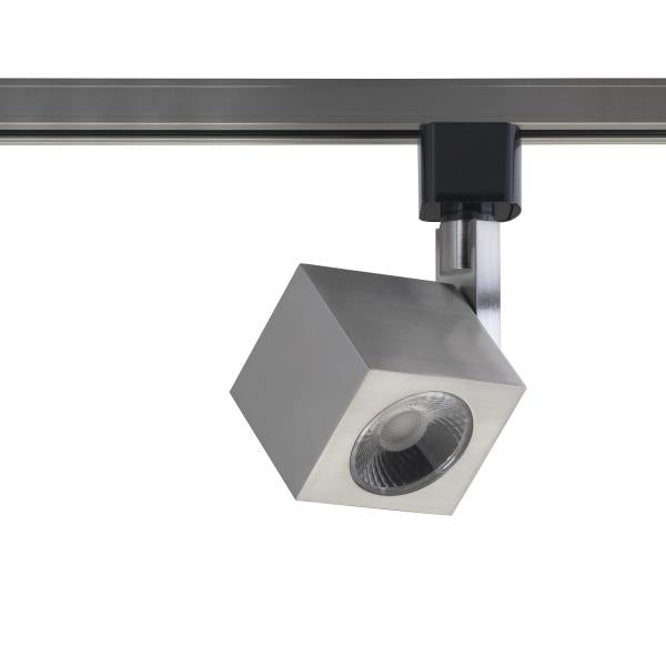 1 Light - LED - 12W Track Head - Square - Brushed Nickel - 24 Deg. Beam