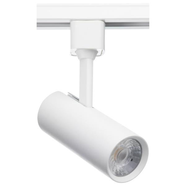 10 Watt - LED Commercial Track Head - White - Cylinder - 24 Degree Beam Angle