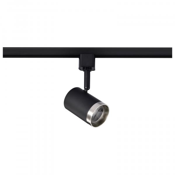 12 Watt LED Small Cylindrical Track Head - 3000K - Matte Black and Brushed Nickel Finish