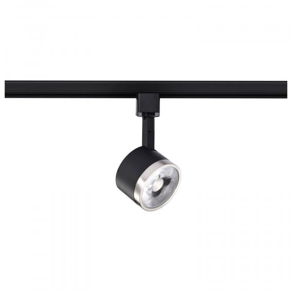 12 Watt LED Track Head - Round - 3000K - Matte Black and Brushed Nickel Finish