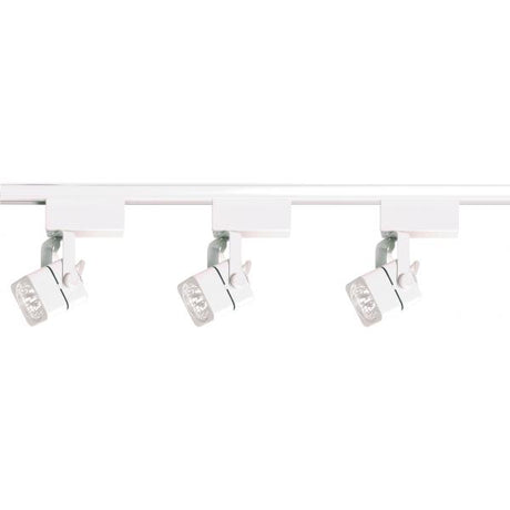 3 Light - MR16 - Square Track Kit - 4 foot Track - Low Voltage - White