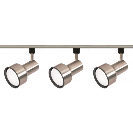 3 Light - R30 - Step Cylinder Track Kit - 4 foot Track - Brushed Nickel