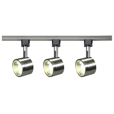 Track Lighting Kit - 12 Watt LED - 3000K - 4 foot Track - 36 degree - Round shape - Brushed Nickel finish