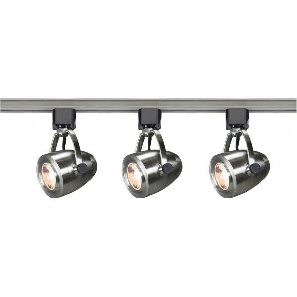 Track Lighting Kit - 12 Watt LED - 3000K - 4 foot Track - 36 degree - Pinch back - Brushed Nickel finish