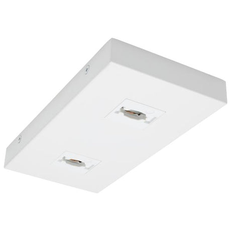 Double Monopoint Adapter - Rectangular - White Finish