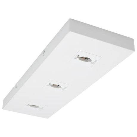 Triple Monopoint Adapter - Rectangular - White Finish