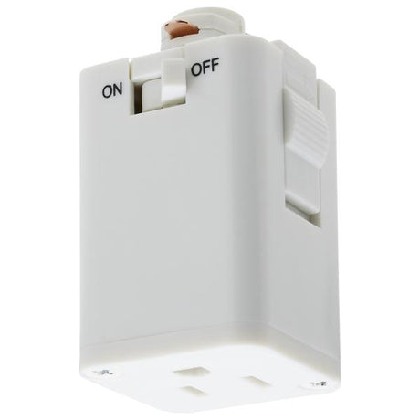 Outlet Track Adapter - White Finish