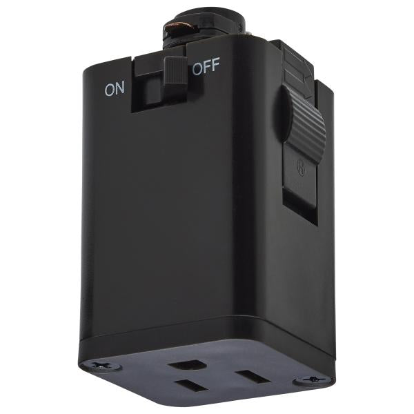 Outlet Track Adapter - Brown Finish