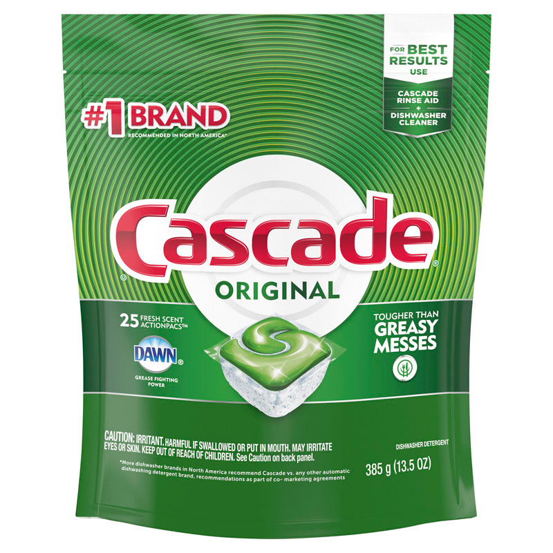 Cascade Original Fresh Scent Pods Dishwasher Detergent 25 pk