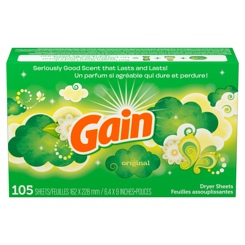 Gain Original Scent Fabric Softener Sheets 105 pk