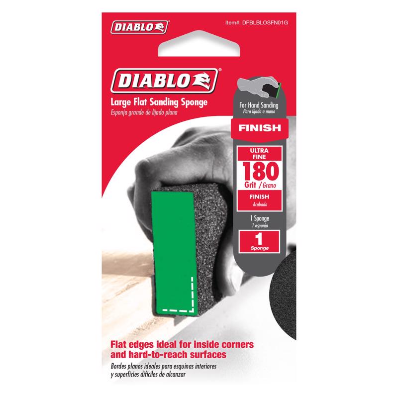 Diablo 5 in. L X 3 in. W X 1 in. 180 Grit Ultra Fine Flat Surface Sanding Sponge