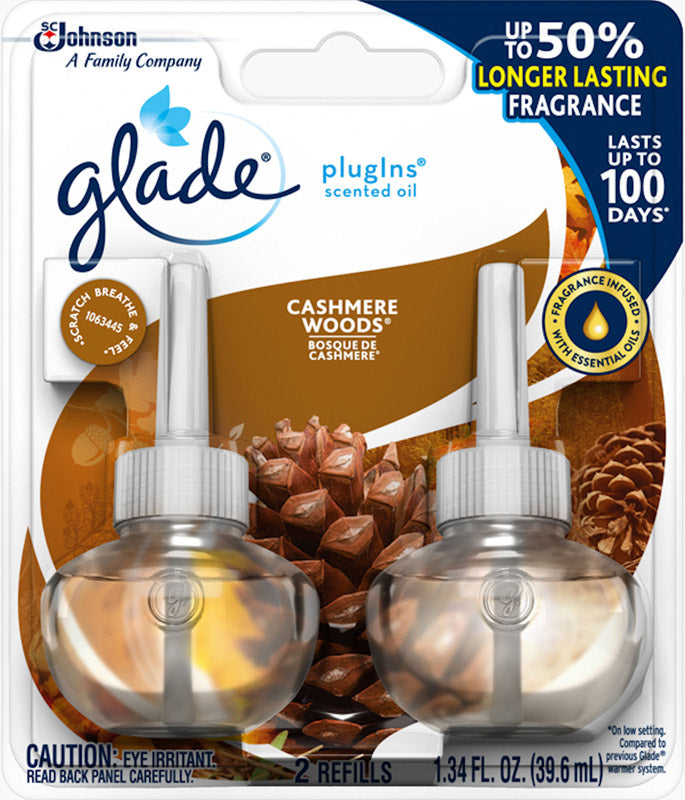 Glade Plug-Ins Cashmere Woods Scent Air Freshener Refill 1.34 oz Liquid