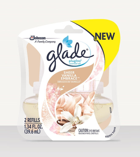 Glade Plug-Ins Sheer Vanilla Embrace Scent Air Freshener Refill 1.34 oz Liquid