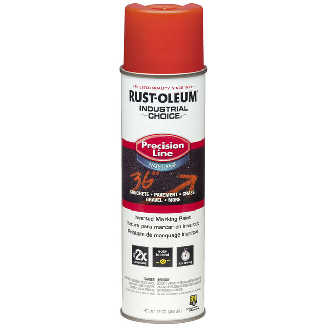 Rust-Oleum Industrial Choice Fluorescent Red Inverted Marking Paint 17 oz