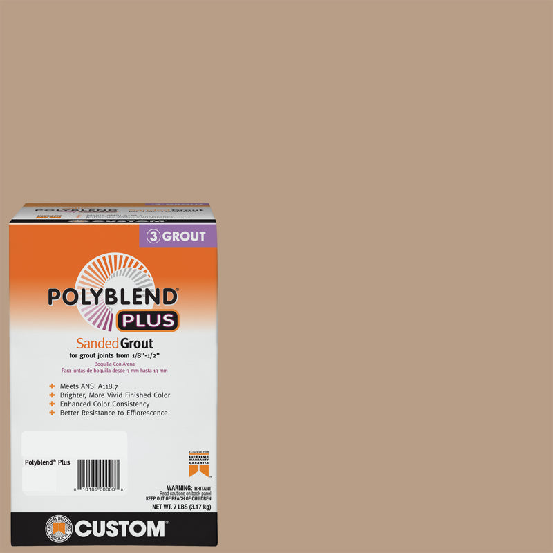 Custom Building Products Polyblend Plus Indoor and Outdoor Haystack Sanded Grout 7 lb