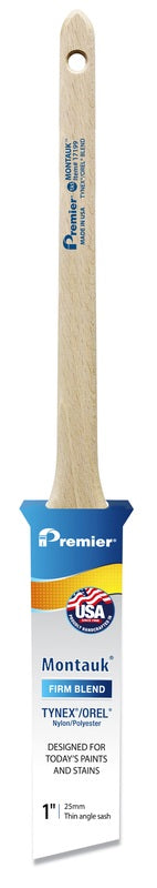 Premier Montauk 1 in. Firm Thin Angle Sash Paint Brush