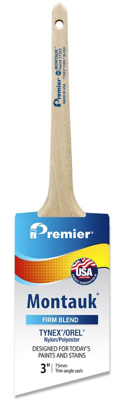 Premier Montauk 3 in. Firm Thin Angle Sash Paint Brush