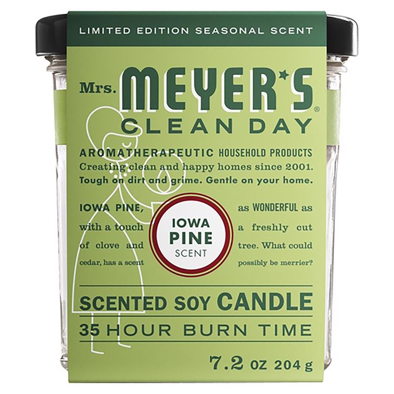 Mrs. Meyer's Clean Day White Iowa Pine Scent Soy Candle 7.2 oz