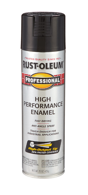 Rust-Oleum Professional Gloss Black Spray Paint 15 oz