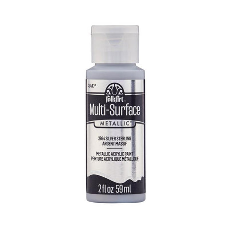 FolkArt Metallic Sterling Silver Hobby Paint 2 oz