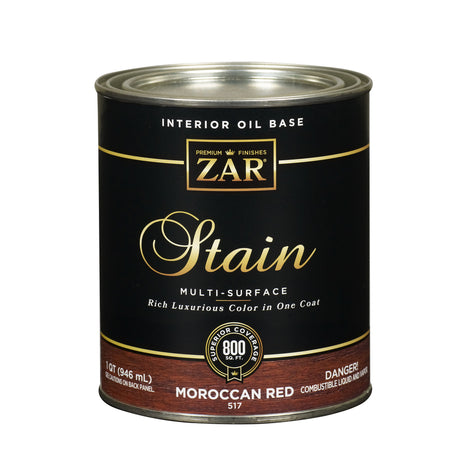 ZAR Semi-Transparent Moroccan Red Oil-Based Polyurethane Wood Stain 1 qt