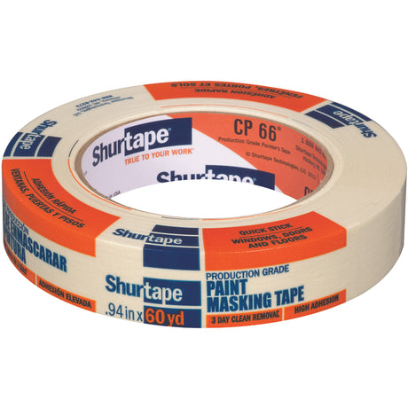 Shurtape CP 66 0.94 in. W X 60 yd L Natural High Strength Masking Tape 1 pk