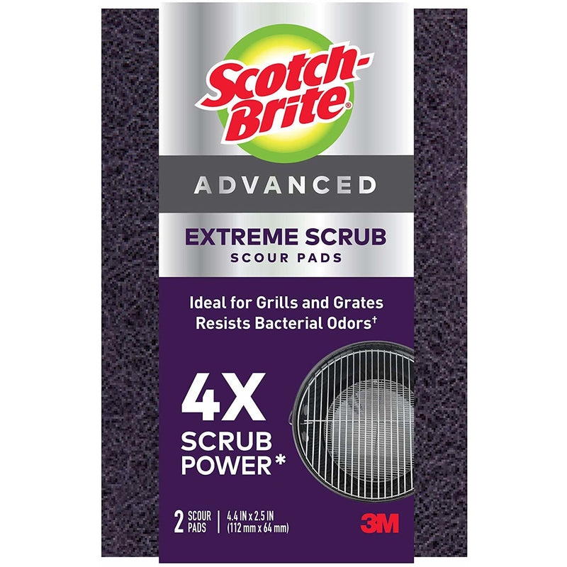 Scotch-Brite Extreme Scrub Heavy Duty Scouring Pad For Grill 4.4 in. L 2 pk