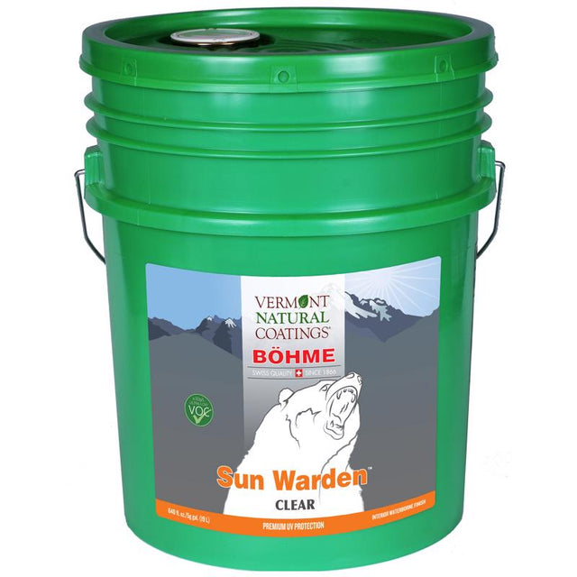 Vermont Natural Coatings Sun Warden Flat Clear Water-Based Waterborne Wood Finish 5 gal