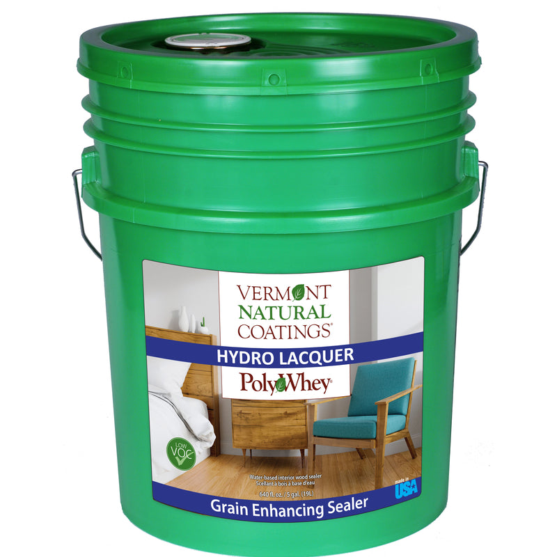 Vermont Natural Coatings PolyWhey Gloss Amber Water-Based Sanding Sealer 5 gal