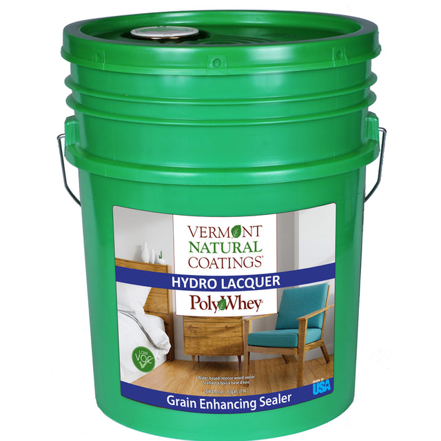 Vermont Natural Coatings PolyWhey Gloss Amber Water-Based Sanding Sealer 5 gal