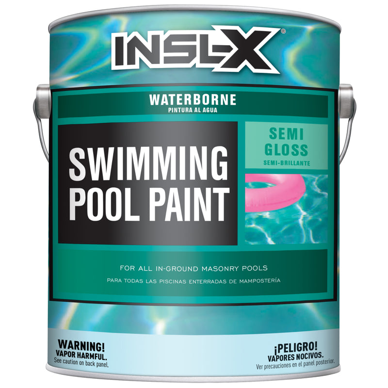 Insl-X Indoor and Outdoor Semi-Gloss Black Acrylic Swimming Pool Paint 1 gal