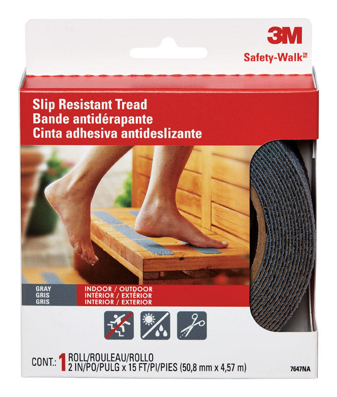 3M Safety-Walk Gray Anti-Slip Tape 2 in. W X 180 in. L 1 pk