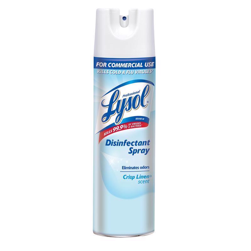 Lysol Disinfectant Spray, Sanitizing and Antibacterial Spray, Crisp Linen Scent, 19 fl oz, 2 Pack