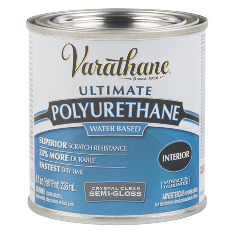 Varathane Transparent Semi-Gloss Crystal Clear Water-Based Acrylic Modified Urethane Polyurethane 0.