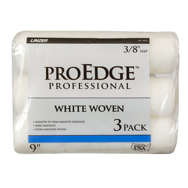 Linzer Pro Edge Woven 9 in. W X 3/8 in. Paint Roller Cover 3 pk