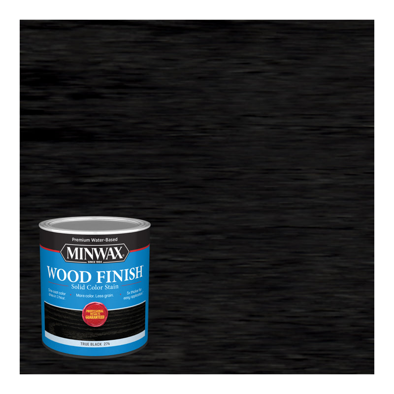 Minwax Wood Finish Solid True Black Water-Based Wood Stain 1 qt