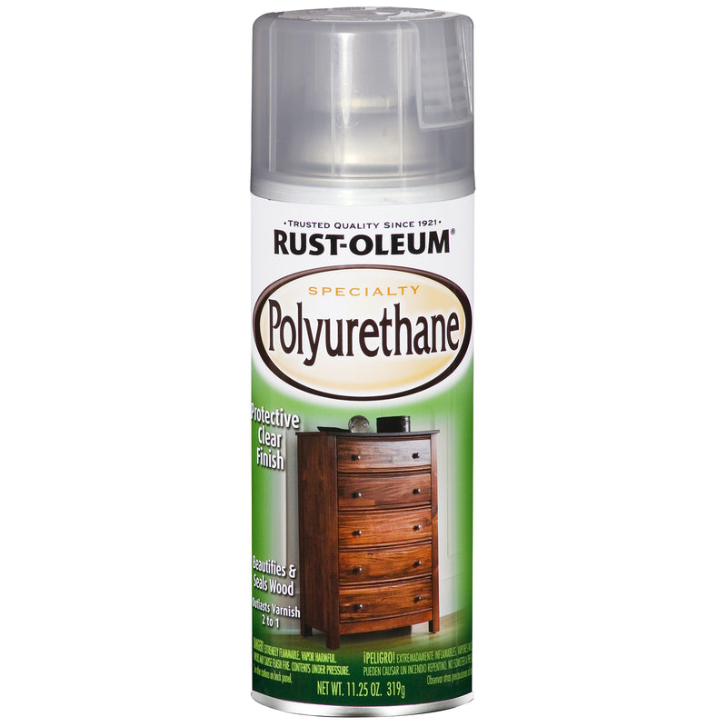 Rust-Oleum Specialty Satin Clear Water-Based Polyurethane Spray 11.25 oz