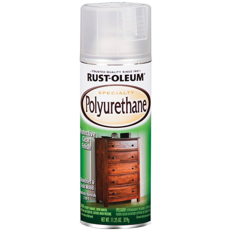 Rust-Oleum Specialty Semi-Gloss Clear Water-Based Polyurethane Spray 11.25 oz