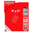 Diablo 11 in. L X 9 in. W 60 Grit Aluminum Oxide Sanding Sheet 20 pk