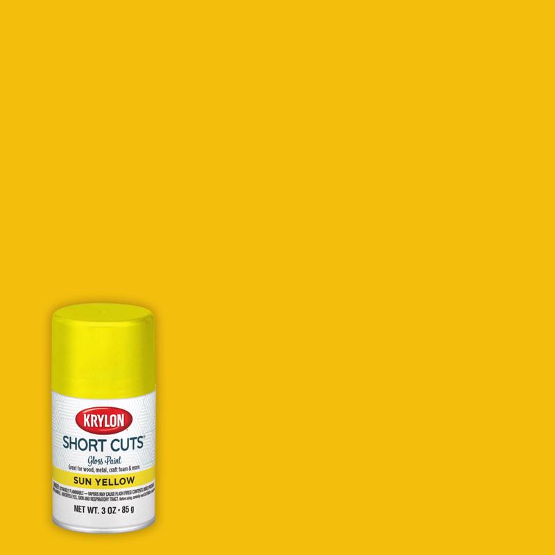 Krylon Short Cuts Gloss Sun Yellow Spray Paint 3 oz