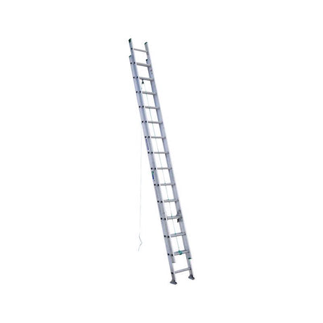 Werner 28 ft. H Aluminum Extension Ladder Type II 225 lb. capacity