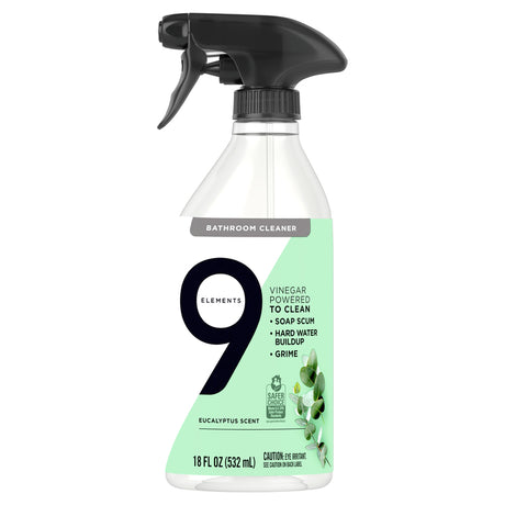 9 Elements Eucalyptus Scent Bathroom Cleaner Liquid 18 oz