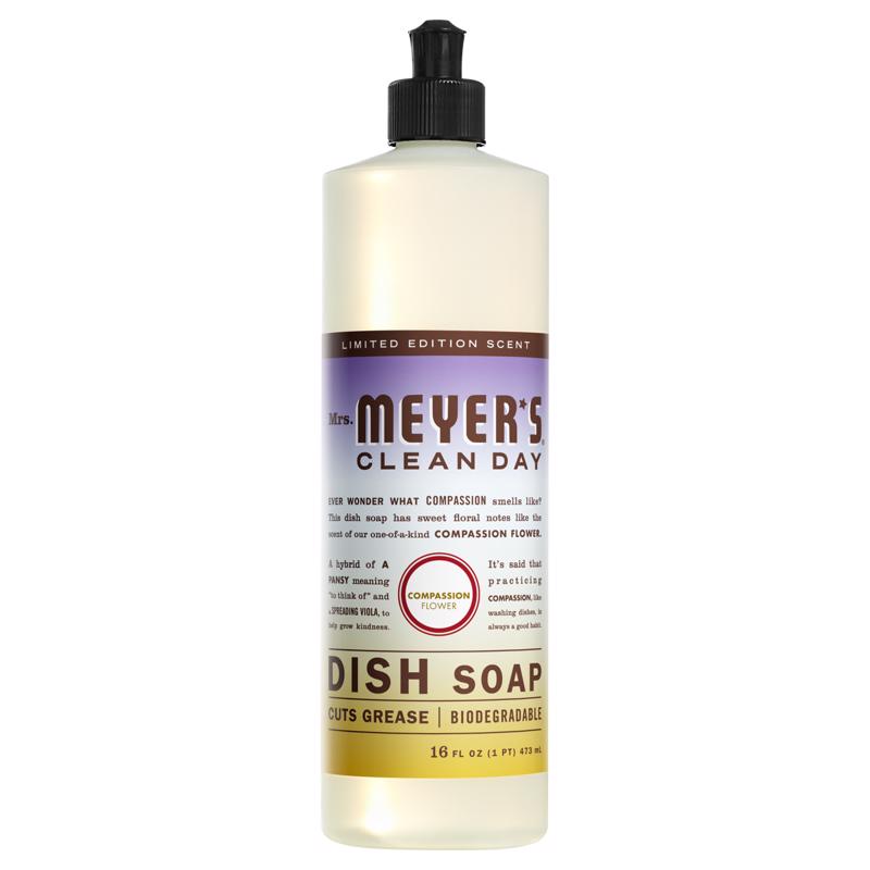 Mrs. Meyer's Clean Day Compassion Flower Scent Liquid Dish Soap