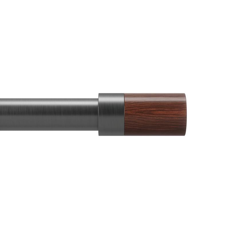Umbra Blok Gun Metal Curtain Rod 72 in. L X 144 in. L