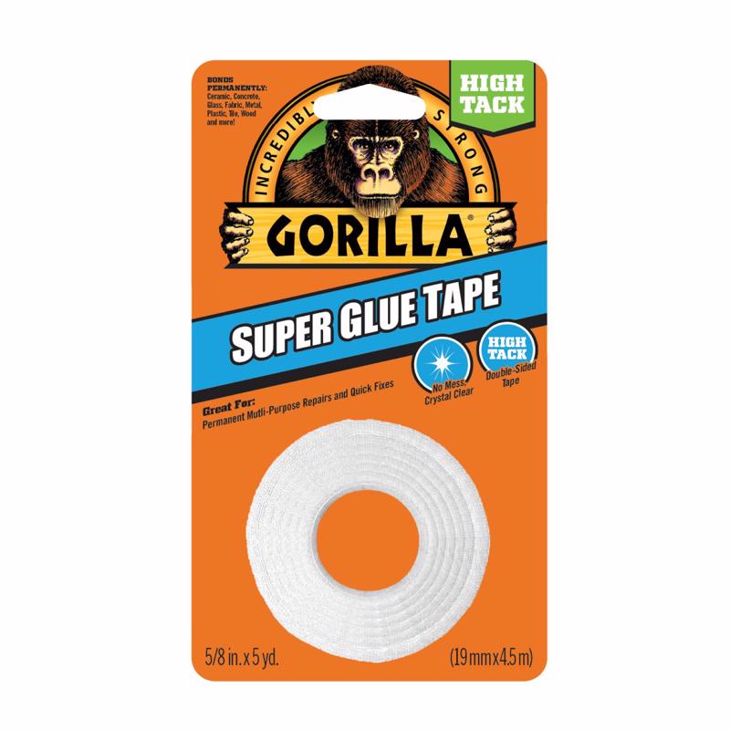 Gorilla Super Glue Double Sided 5/8 in. W X 20 ft. L Double Sided Tape White