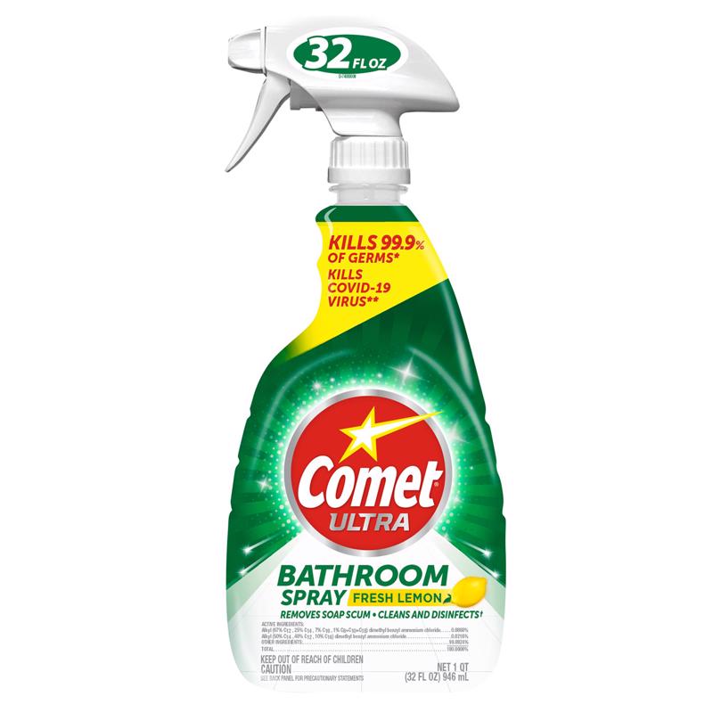 Comet Ultra Lemon Scent Concentrated Bathroom Cleaner Spray 32 oz