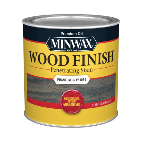Minwax Wood Finish Semi-Transparent Phantom Gray Oil-Based Penetrating Wood Stain 0.5 pt