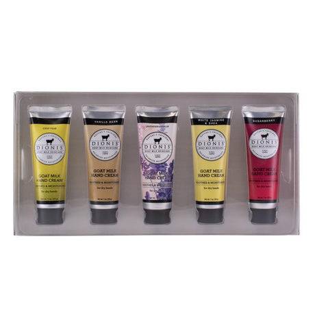 Dionis Goat Milk Skincare Assorted Scent Hand Cream Gift Set 1 oz 5 pk