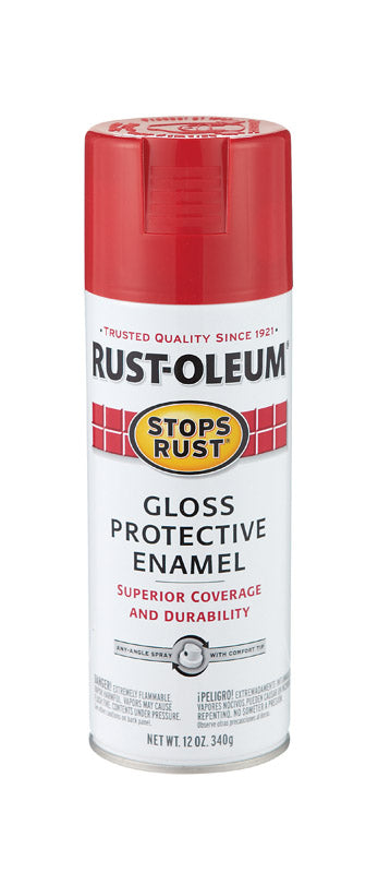 Rust-Oleum Stops Rust Gloss Carnival Red Protective Enamel Spray 12 oz